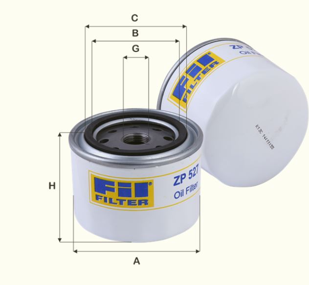 ZP527 Filtre à huile SpinOn