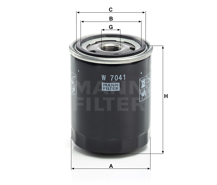 W 7041 Filtres interchangeables SpinOn