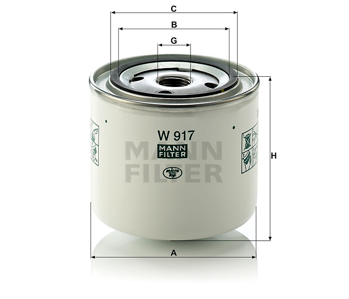 W 917 Filtres interchangeables SpinOn